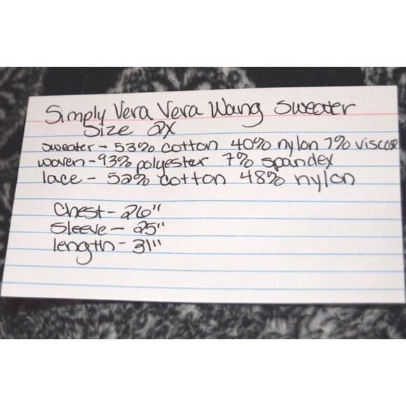 Simply Vera Wang Layered Look Black Sweater size 2X - Picture 4 of 4